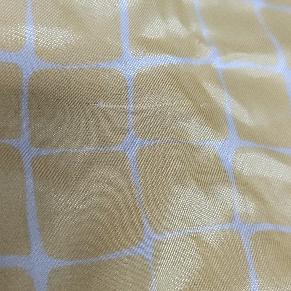 Vtg Burmel Silk Scarf Brown Old Gold Yellow Mod Geometric 23" Square Handrolled - Picture 5 of 5